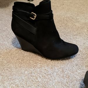 Report black buckled booties size 7